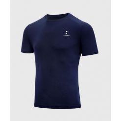 Koszulka sportowa męska Performance. Niebieskie koszulki sportowe męskie NORDICDOTS, l, bez wzorów, z elastanu, bez kołnierzyka, bez ramiączek. Za 185.00 zł.