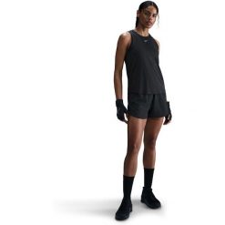 Koszulka fitness damska Nike One Classic. Czarne koszulki sportowe damskie Nike, xl, bez wzorów, z materiału, bez kołnierzyka, bez ramiączek, na fitness i siłownię. Za 252.00 zł.