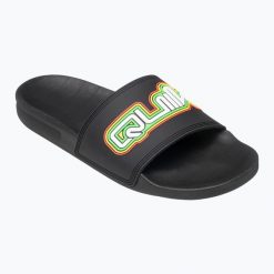 Sandały wsuwane RIVI Czarny Mężczyźni. Czarne klapki męskie Quiksilver, z gumy, bez zapięcia. Za 129.99 zł.