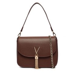 Torebka Valentino. Brązowe torebki do ręki damskie Valentino, bez wzorów, klasyczne, bez dodatków. Za 459.99 zł.