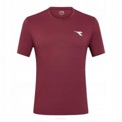 Koszulka tenisowa Diadora SS Icon. Czerwone koszulki sportowe męskie Diadora, l, bez wzorów, z poliesteru, bez kołnierzyka, bez ramiączek, tenisowe. Za 174.30 zł.