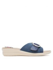 Go Soft Klapki LAH3T9092-3 Granatowy. Niebieskie klapki damskie GO SOFT, bez wzorów, z materiału, bez obcasa. Za 119.99 zł.