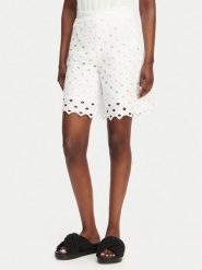 Max Mara Beachwear Szorty materiałowe Bchuguale 2616781039 Biały Regular Fit. Białe szorty damskie Max Mara Beachwear, s, bez wzorów, z bawełny. Za 969.99 zł.