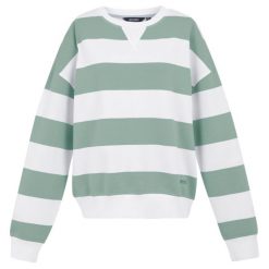 Damski Sweter Z Dekoltem W Szpic Avika II Stripe. Białe bluzy sportowe damskie Regatta, xl, bez wzorów, sportowe, bez kołnierzyka, bez ramiączek, bez kaptura. Za 84.99 zł.