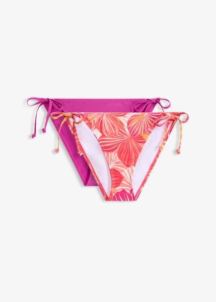 Figi bikini (2 pary). Fioletowe bikini damskie bonprix, bez wzorów. Za 25.98 zł.