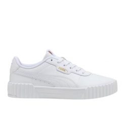 Buty Puma Carina 3.0 400365 01 białe. Białe obuwie sportowe damskie bez wzorów, z gumy. Za 338.63 zł.