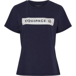 T-shirt dziewczęcy Equipage Vera. Niebieskie t-shirty i topy dla dziewczynek EQUIPAGE, bez wzorów, z materiału, bez ramiączek. Za 161.50 zł.