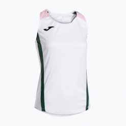 Koszulka tenisowa damska Joma Montreal. Białe koszulki sportowe damskie Joma, m, bez wzorów, ze skóry, bez kołnierzyka, bez ramiączek, na fitness i siłownię. Za 119.20 zł.