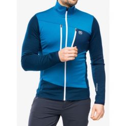 Bluza z zamkiem męska Ortovox Fleece Grid Jacket. Niebieskie bluzy męskie ORTOVOX, m, bez wzorów, bez kaptura, narciarskie. Za 785.99 zł.