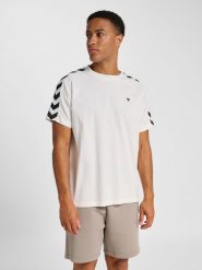 Koszulka Hummel Archive. Białe t-shirty damskie Hummel, xl, bez wzorów, z bawełny, eleganckie, bez kołnierzyka. Za 132.00 zł.