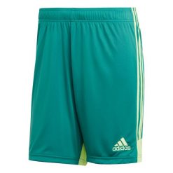 Krótkie spodenki piłkarskie adidas Tastigo 19 Męskie. Zielone szorty męskie Adidas, m, bez wzorów, z materiału. Za 96.40 zł.
