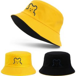 Aleszale Kapelusz Dzieci Rybacki Bucket Hat Lato Dwustronny - Czap-Ryb-Mis-Zol-Cza. Czapki dla dzieci Aleszale, na lato, bez wzorów. Za 26.98 zł.