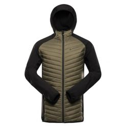 Bluza męska hybrydowa sportowa Alpine Pro Norn. Zielone bluzy męskie Alpine Pro, m, bez wzorów, z materiału, z kapturem, trekkingowe. Za 399.00 zł.