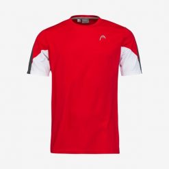 Koszulka z krótkim rękawem chłopięca CLUB 22 Tech. Czerwone t-shirty dla chłopców Head, bez wzorów, z poliesteru, bez ramiączek. Za 148.90 zł.