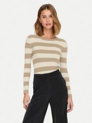 JDY Sweter Plum 15277223 Beżowy Regular Fit. Brązowe swetry damskie JDY, l, bez wzorów, z wiskozy, bez kołnierzyka, bez ramiączek, bez kaptura. Za 99.99 zł.
