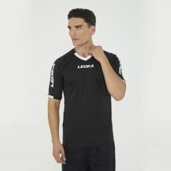 Koszulka do koszykówki INDIANA. Czarne koszulki sportowe męskie Legea, bez wzorów, bez kołnierzyka, bez ramiączek, do koszykówki. Za 56.00 zł.