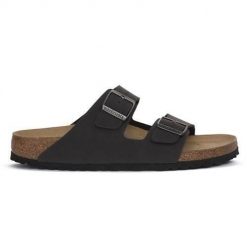 Klapki męskie Birkenstock Arizona Velvet. Czarne klapki męskie Birkenstock, z materiału. Za 425.35 zł.