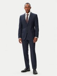 BOSS Garnitur H-Huge 50569798 Granatowy Slim Fit. Niebieskie garnitury męskie Boss, bez wzorów, z wełny. Za 2,199.00 zł.