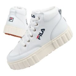 Buty Fila Sandblast FFW018710004 białe. Białe obuwie sportowe damskie bez wzorów, ze skóry. Za 328.84 zł.
