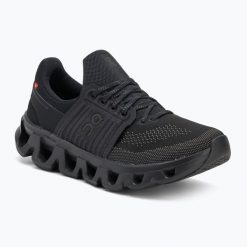 Buty do biegania damskie On Cloudswift 4 AD black/rock. Czarne obuwie sportowe damskie On, bez wzorów, z gumy, do biegania. Za 784.30 zł.