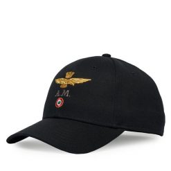 Czapka z daszkiem Aeronautica Militare. Czarne czapki i kapelusze męskie Aeronautica Militare, na zimę, bez wzorów. Za 189.99 zł.