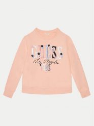 Guess Bluza J5RQ05 KAD74 Różowy Regular Fit. Czerwone bluzy dla dziewczynek Guess, z aplikacjami, z bawełny, bez ramiączek, bez kaptura. Za 119.99 zł.