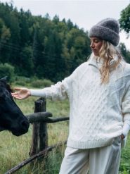 Czapka z wełną alpaki - brązowy. Brązowe czapki i kapelusze damskie Reserved, bez wzorów, z wełny. Za 89.99 zł.