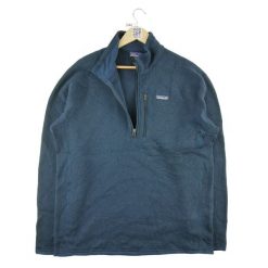 Second life - Lepszy Sweter Męski Z Polarowym Kapturem - Jak nowy. Niebieskie swetry przez głowę męskie Patagonia, m, bez wzorów, z polaru, bez kołnierzyka. Za 255.56 zł.