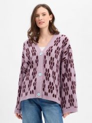 American vintage kardigan z alpaką i lnem - Vito Kobiety Wełna lila, XS/S. Kardigany damskie American Vintage, s, bez wzorów, z dzianiny, vintage. Za 749.95 zł.