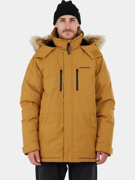 Kurtka Zimowa Męska Fundango Spirit. Żółte kurtki męskie Fundango, na zimę, m, bez wzorów, z materiału, klasyczne, bez kaptura. Za 399.00 zł.