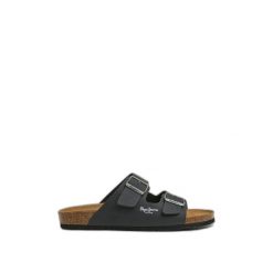 Buty do stepowania Pepe Jeans Bio Double Kansas. Czarne eleganckie półbuty Pepe Jeans, na lato, z jeansu, eleganckie, bez zapięcia. Za 268.15 zł.
