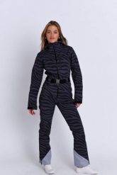 Elegancki kombinezon narciarski - Czarny Tygrys. Czarne spodnie snowboardowe damskie OOSC, na zimę, m, bez wzorów, z polaru, eleganckie, narciarskie. Za 2,445.99 zł.