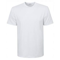 Koszulka Męska (T-Shirt) - Pako Jeans - Domieszka Elastanu, Biała. Białe t-shirty męskie Pako Jeans, l, bez wzorów, z bawełny, casualowe, bez kołnierzyka. Za 65.00 zł.