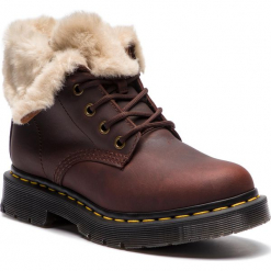 Glany DR. MARTENS - 1460 Kolbert 24014201 Dark Brown/Mustang. Brązowe kozaki damskie Dr. Martens, z nubiku. Za 769.00 zł.