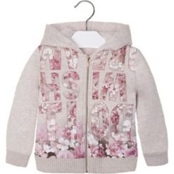 Bluza w kolorze beżowym. Brązowe bluzy dla dziewczynek Mayoral, Keen, bez wzorów, z bawełny, bez ramiączek, bez kaptura. W wyprzedaży za 149.95 zł.