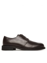 Calvin Klein Półbuty HM0HM01824 Brązowy. Brązowe eleganckie półbuty Calvin Klein, ze skóry, wizytowe, bez zapięcia. Za 899.99 zł.