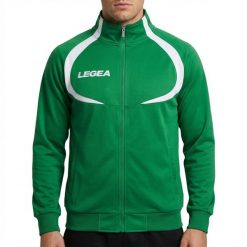 Kobieta Bieganie Kurtka Oddychająca Singapore Zielony-Biały. Białe kurtki sportowe damskie Legea, xs, bez wzorów, z materiału, bez kaptura, do biegania. Za 72.00 zł.