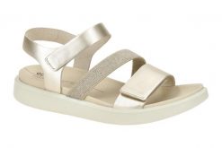 Buty eleganckie damskie Ecco Sandale Flowt. Żółte obuwie sportowe damskie ecco, bez wzorów, z materiału. Za 598.00 zł.