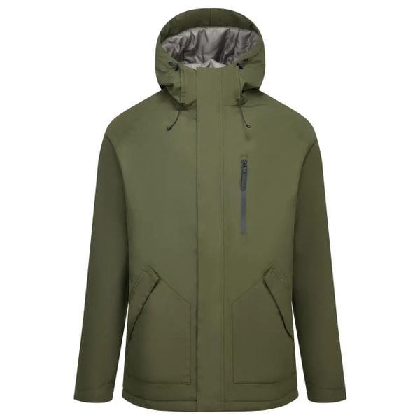 Męska wodoodporna kurtka Slyvan. Niebieskie kurtki męskie Regatta, l, bez wzorów, z materiału, eleganckie, z kapturem. Za 332.00 zł.