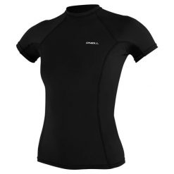 Damska koszulka typu rashguard O'Neill Basic Skins. Czerwone koszulki sportowe damskie O'Neill, s, bez wzorów, z materiału, bez kołnierzyka, bez ramiączek. Za 165.50 zł.
