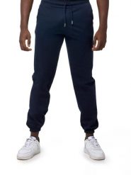 Spodnie dresowe z bawełna z kieszenie na co dzień. Niebieskie spodnie sportowe męskie LEONE 1947 APPAREL, xl, bez wzorów, z bawełny, na fitness i siłownię. Za 105.21 zł.