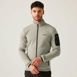 Softshell turystyczny męski Aldean. Szare kurtki męskie Regatta, m, bez wzorów, z softshellu, sportowe, bez kaptura. W wyprzedaży za 249.99 zł.