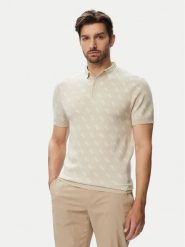 Guess Polo M6YR10 Z0915 Beżowy Regular Fit. Brązowe koszulki polo męskie Guess, l, z aplikacjami, z syntetyku, bez ramiączek. Za 394.99 zł.