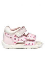 Geox Sandały B Sandal Zapito B556FC 000BC C8175 Różowy. Czerwone sandały dziewczęce Geox, ze skóry, bez zapięcia. Za 129.99 zł.