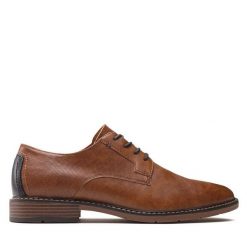 Półbuty Lanetti. Brązowe eleganckie półbuty Lanetti, wizytowe, bez zapięcia. Za 149.99 zł.