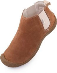 Kobiece botki skórzane Keen Wmns Mosey Chelsea - brązowe. Brązowe botki damskie 909, ze skóry, za kostkę, bez obcasa, bez zapięcia. Za 449.99 zł.