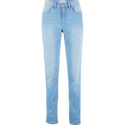 Dżinsy "authentik-stretch" ze szczypankami STRAIGHT bonprix niebieski. Niebieskie jeansy damskie bonprix. Za 49.99 zł.