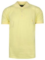 Koszulka POLO Żółta, Casualowa, Krótki Rękaw, Jednokolorowa -EXPOMAN. Żółte koszulki polo męskie Expoman, l, bez wzorów, z bawełny, casualowe, bez ramiączek. Za 115.00 zł.