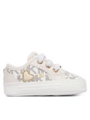MICHAEL Michael Kors Sneakersy Baby Brittania Hearts MK04984256 Biały. Białe buty sportowe dziewczęce MICHAEL Michael Kors, bez wzorów, ze skóry, bez zapięcia. Za 309.99 zł.