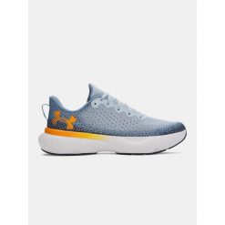Buty do biegania męskie Under Armour Infinite blue calm/blue smoke/squad orange. Niebieskie buty sportowe męskie Under Armour, bez zapięcia, do biegania. Za 249.99 zł.